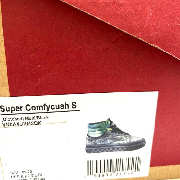 Vans Super Comfycush Blotche Gray Velvet Casual Shoes Women's Sizes VN0A4UVM2QK - Picture 9 of 9